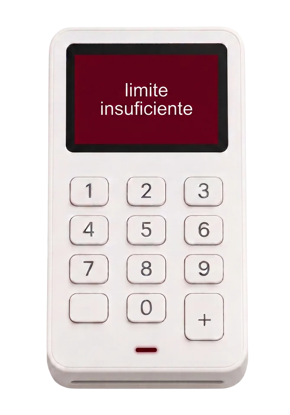 Terminal mostrando limite insuficiente